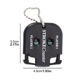 2Pcs Golf Stroke Counter Clicker, 2 Player Keychain Clicker Scorekeeper Game Shot Tracker, Mini Square Golf Score Indicator for Golf Game Scorekeeper Competitions and Games