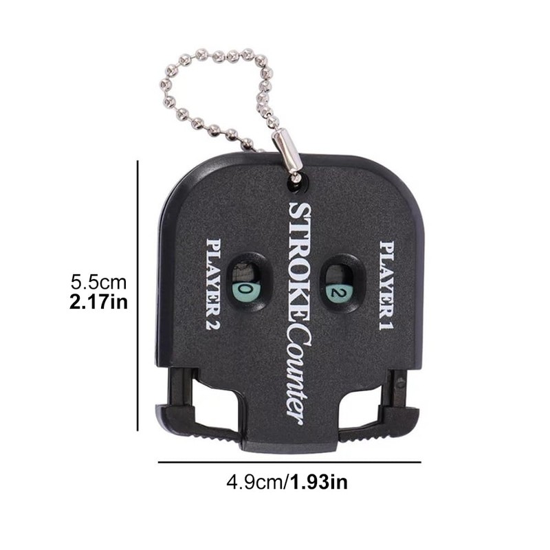 2Pcs Golf Stroke Counter Clicker, 2 Player Keychain Clicker Scorekeeper