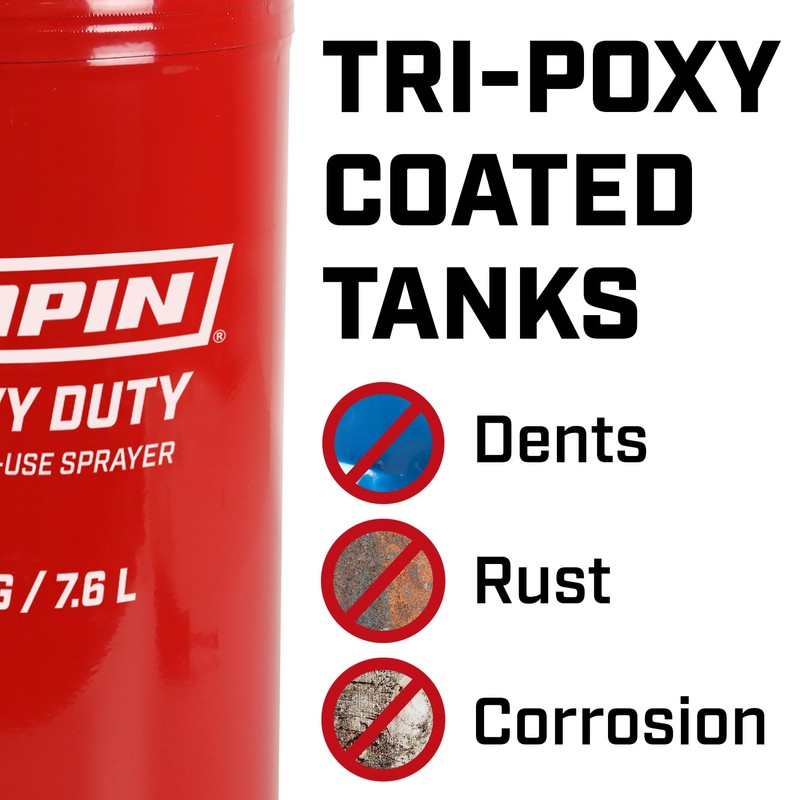 Chapin Made in The USA, 1244 2-Gallon Tri-Poxy Steel Tank