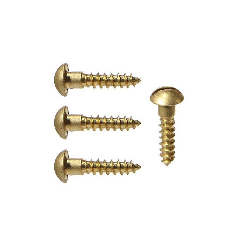 #8 x 1/2" Solid Brass Round Head Wood Screw Qty