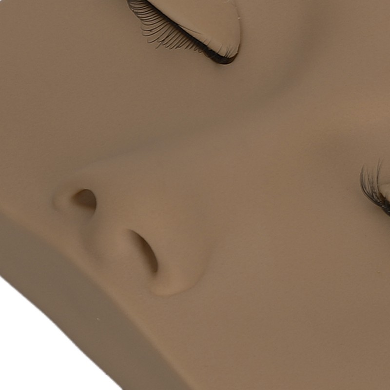 Eyelash Practice Mannequin Face Silicone Lash Mannequin Head with Double
