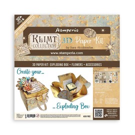 Stamperia International Pop Up Kit-Klimt-Explosion Box, Various, 10x15 cm