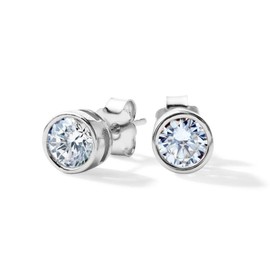 Gift from New York 0.5ct by the Yard Earrings, Sterling Silver Cubic Zirconia, Created Diamond