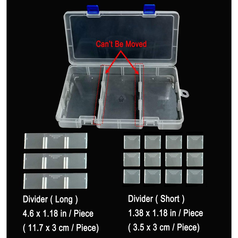 DARUITE Sorting Boxes for Small Parts, 18 Grid Storage Box,