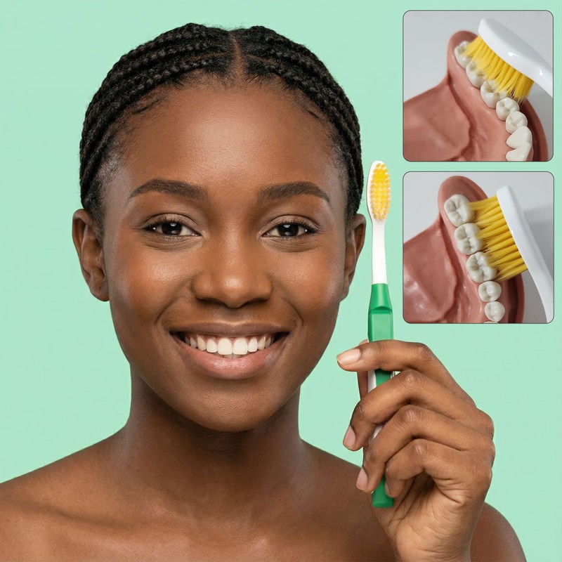 DUJINDENT Dolphin Gold Extra Soft Toothbrush Manual Long Flossing Bristle,