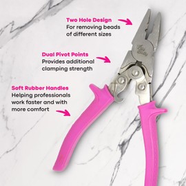 Professional Non-Slip Strong Hair Extension Clamp Tool – No-Slip Grip Applicator for Long Lasting Installation – Precision Plier for Micro Links, Beads, Keratin & Weft Extensions – Salon-Quality