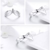 V Shape Open Thick Minimalist Engagement Ring Dainty Adjustable Simple