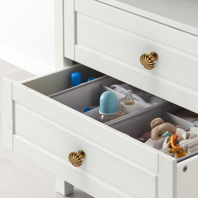 Asidrama 10 Pack Antique Brass Kitchen Cabinet Knobs Dresser Knobs