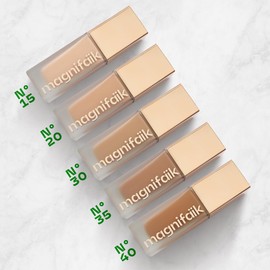 Magnifaik Just Perfect Lightweight Foundation - Liquid Foundation with Sheer to Medium Coverage - Vegan Foundation Makeup - 40 Matte Skin - 1.01 oz