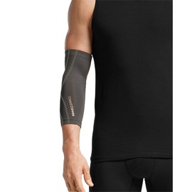 Tommie Copper Performance Elbow Compression Sleeve, UPF 50 Elbow Brace, Wicking Muscle & Tendon Support, Slate Grey, 2XL