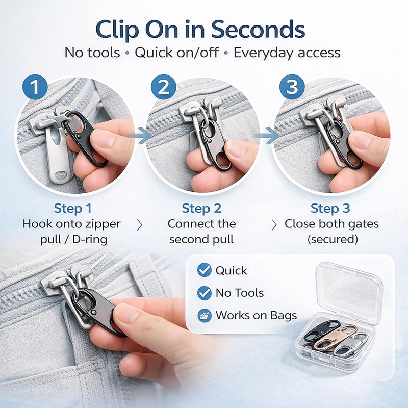 PPDVUUT Zipper Locks for Backpacks, Suitcases, Travel Bags & More,
