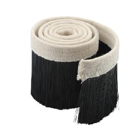 Dust Shoe Brush, 70mm Engraving Machine Dust Cover Nylon CNC Vacuum Brush for CNC Router Spindle Motor (Black, 7 * 100CM)