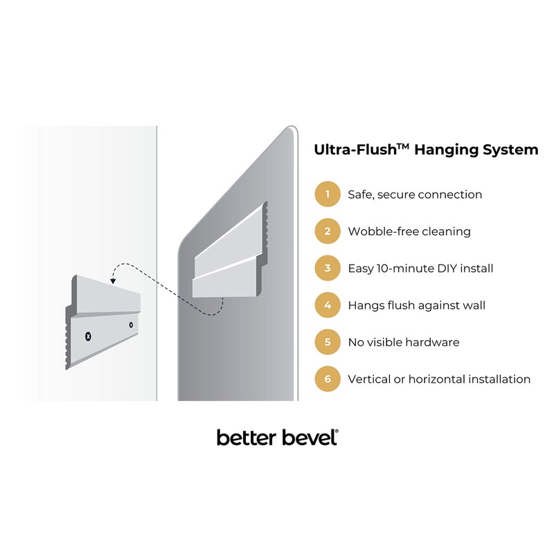 Better Bevel 16" x 24" Frameless Rectangle Bathroom Wall Mirror