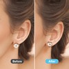 HINZIC 300pcs Earring Support Patches, Self-Adhesive Waterproof Earring Backs Earlobe