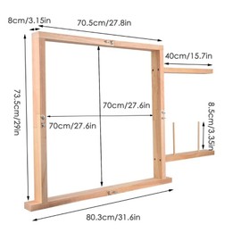 TTLIFE 27.5” x 27.5” Tufting Frame Wooden Rug Making Frame Kit Carpet Tuft Frame!!
