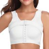 Dress Cici White Front Hook Sports Bra After Surgery with