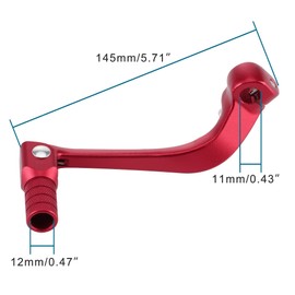 GOOFIT Red Gear Lever Gear Lever Aluminium Alloy Gear Lever Foldable Foot Shifter Replacement for Most of Motorcycle ATV CRF110 110CC 50cc 70cc 110cc 125cc PitBike Quad Dirbike