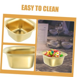 Zerodeko Portable Snack Bowl Stainless Steel Dipping Dish for Sauces Appetizer Serving for Home Kitchen Parties Outdoor Picnics and Barbecues