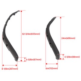 HECASA Golf Cart Front and Rear Fender Flares Compatible with Yamaha G14 G16 G19 G20 G22 Mud Flaps Mud Guards W/Hardware 4PCS