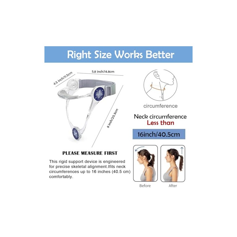 Soporte para Cuello, Collar Cervical con Soporte Blando Ajustable de