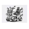'Fancy Mobility Scooter' Temporary Tattoo - Water Resistant, Skin-Safe, Non-Toxic
