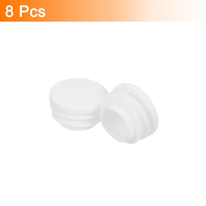 uxcell 8Pcs Round Plastic Hole Plug, 0.98" Dia Rubber End