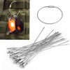 ZJchao 20 Unids/Bolsa Llaveros de Alambre de Acero Inoxidable Cable