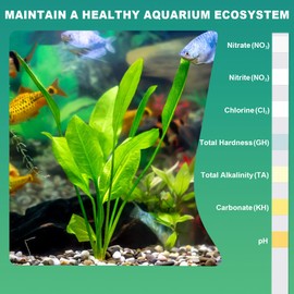 Joygain Aquarium Water Test Kit 150 Strips: 7 IN 1 Aquarium Test Kits for Aquarium Fish Tank Pond Water - Aquarium Test Strips with Nitrate Nitrite, Chlorine, Total alkalinity, GH, KH, pH
