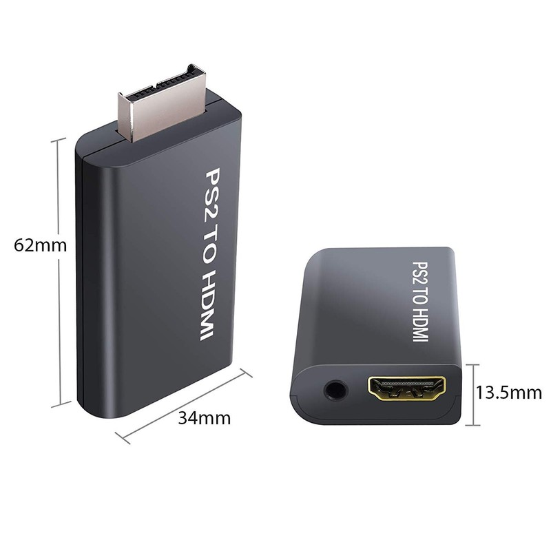 RGEEK PS2 to HDMI変換アダプタ-PS2 to HDMI コンバーター PS2専用HDMI, 1M HDMIケーブル付き+1M