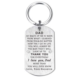 CPLJW Dad Keychain Gifts from Son Daughter - I Love You Daddy - Thank You Dad - Father Daddy Birthday Fathers Day Anniversary Keychain Gifts