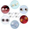 TOAOB 800pcs Flat Pad 4 Sizes Earring Studs and Butterfly