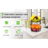 2 Tier Fruit Basket Countertop Fruit Vegetable Basket Bowl for