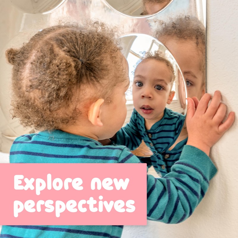 SPARK & WOW Sensory Wall Toddler Mirror - Large -