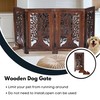 Woodify Decorative Freestanding Dog Gate – 56"x28" Folding 4 -
