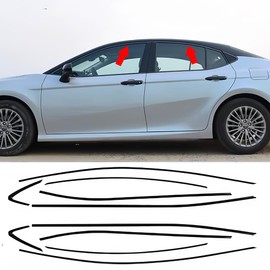 Window Trim Chrome Delete Blackout Overlay Kit Pre-Cut Vinyl Compatible for 9th Gen Toyota Camry 2024-2025