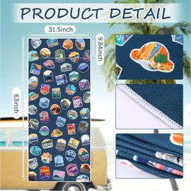 Hahafelt 1 Pack Car Seat Towel Covers Athletic Running Towel Performance Microfiber Post Workout Sweat Washable Cover Non Slip for Car Outdoor Sport Activities 63 x 31.5 Inches (National Park)