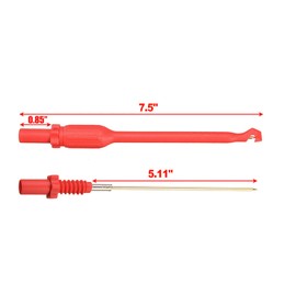 ZIBOO ZB-T12 Automotive Wire Piercing Probe Wire Piercing Clip Puncture WireBack Probe Pins Red Black 190 * 16mm，Use for 4mm Banana Extended Test Cable …