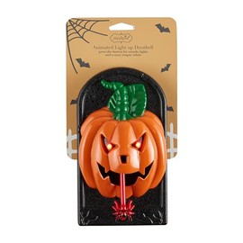 Mud Pie Lightup Doorbell Set, Pumpkin