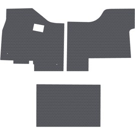 Lloyd Mats Compatible with Peterbilt 567/579 Fits 2013-2019 (with NO Battery Under Passenger seat) -All-Weather Rubber 3 Piece (Full Cab) Floor Mats Pick Black Gray or Tan (Gray)