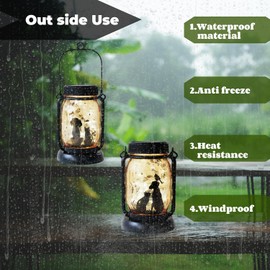 Cat and Dog Solar Lanterns, Outdoor Solar Lights, Cat Lamp, Dog Lamp, Garden Decor, Patio Decor, Gifts for Cat Lovers, Gifts for Dog Lovers, Cat Memorials, Dog Memorials, Cat Dog Gifts, Gifts for Girl