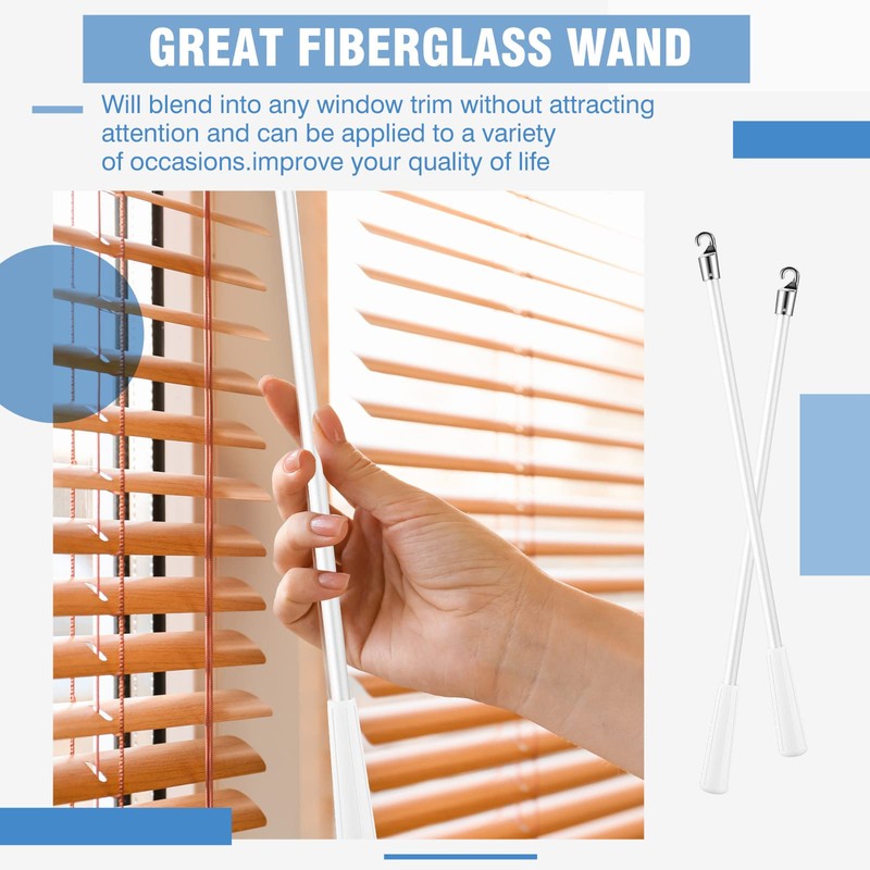 Bokon 4 Pcs Blinds Wand Replacement with Hook and Handle