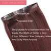 Loxxy Wine Red Seamless Clip in Hair Extensions Human Hair