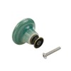 Geesatis 4 Pcs Round Ceramic Drawer Knobs Cabinet Furniture Handle