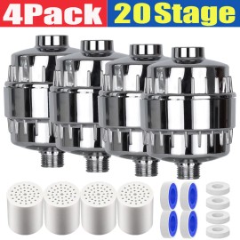 Simpure 4Pcs 20 Stage Shower Head Filter Purifier with Filter for Hard Water Softener US