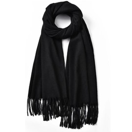 Aufondof Scarfs for Women Fall Winter Cashmere Neck Scarf Winter Warm Long Scarves for (Black)