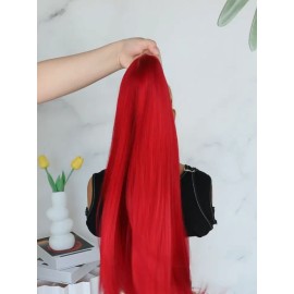 Savanna Hair Wig 13x4 Red Color Long Straight Hair Lace Front Wigs Glueless Synthetic Women Party