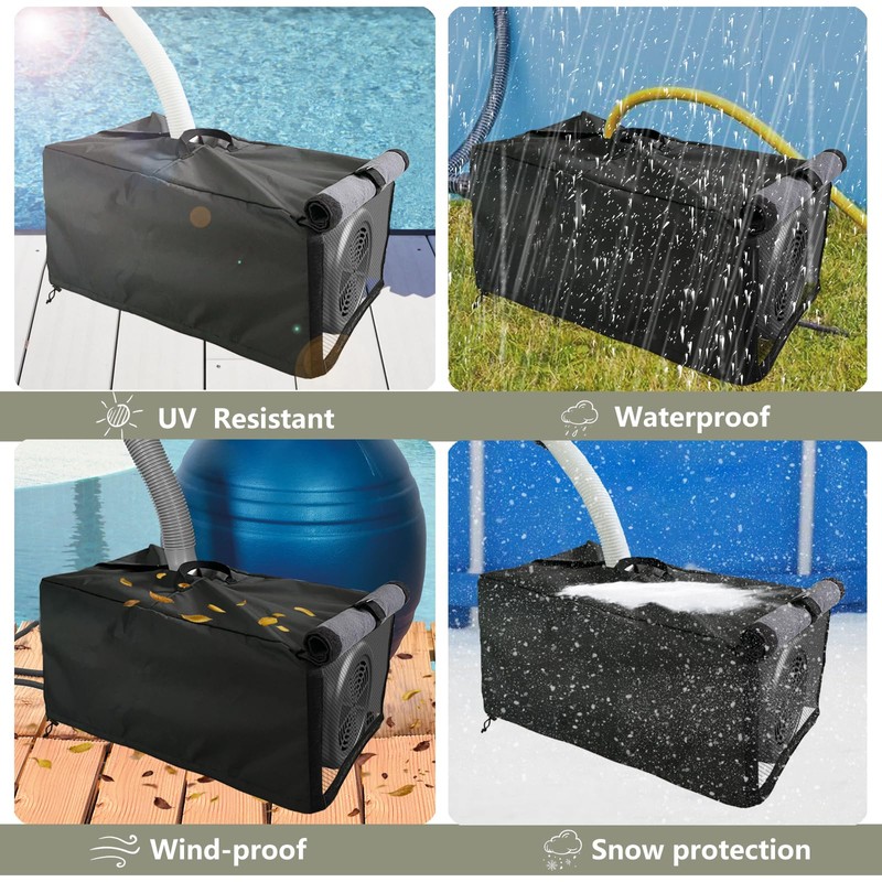 Bitubi Pool Pump Covers with Plush Lining,Heavy Duty Waterproof in/Above