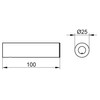 KEUCO Reva Black Selection Replacement Metal Roll Holder for Bathroom