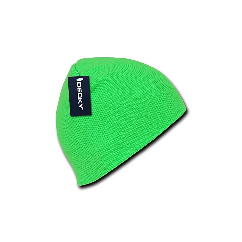DECKY Neon Acrylic Short Beanies, Pink