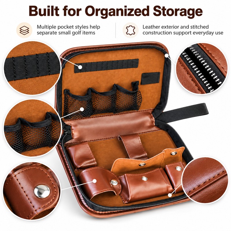 Golf Accessory Storage Bag for Golf Essentials – Large Capacity